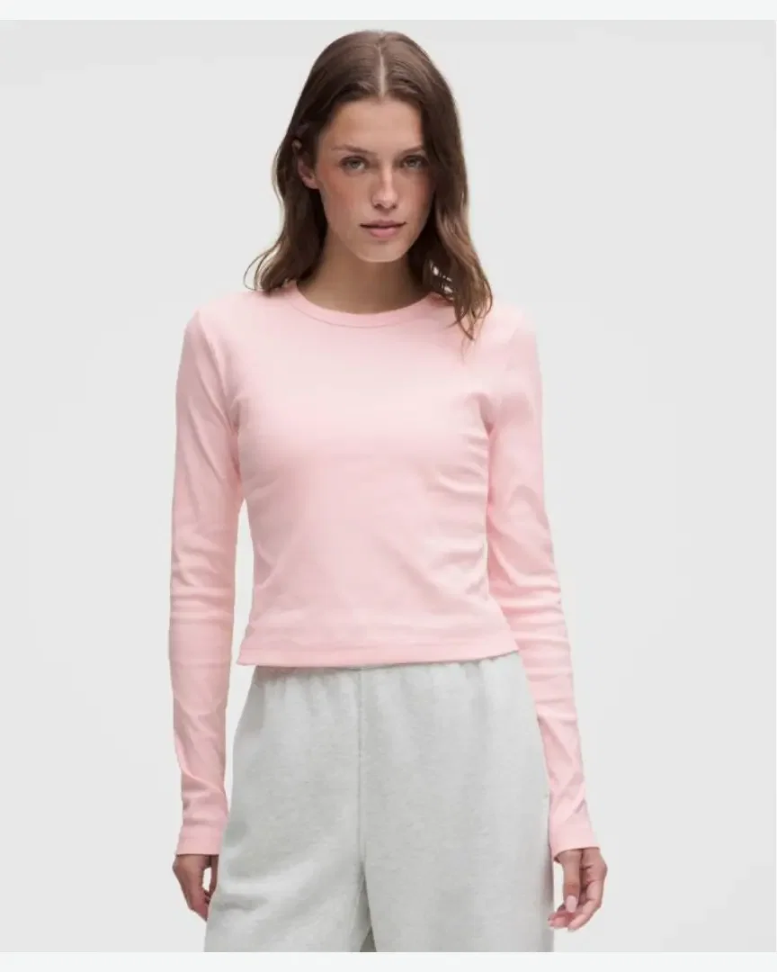 Lululemon Petit Haut Côtelé À Manches Longues W