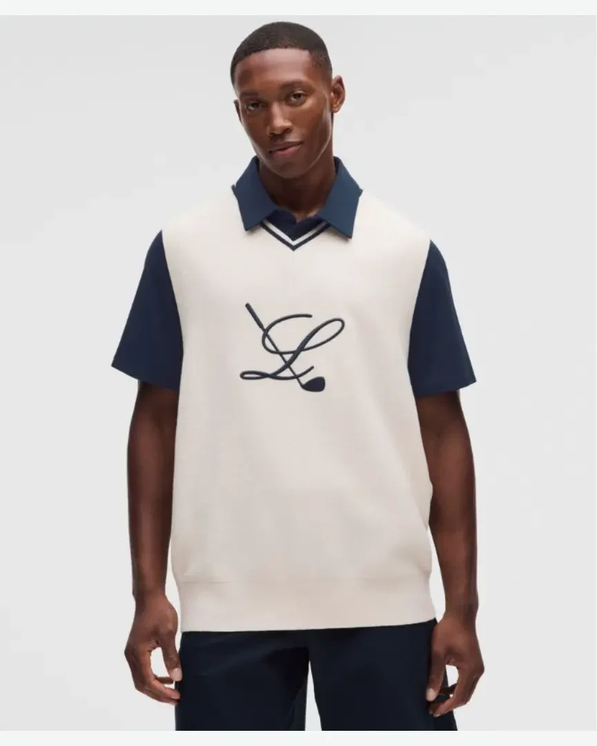 Lululemon pull de golf sans manches à col v golf l Homme