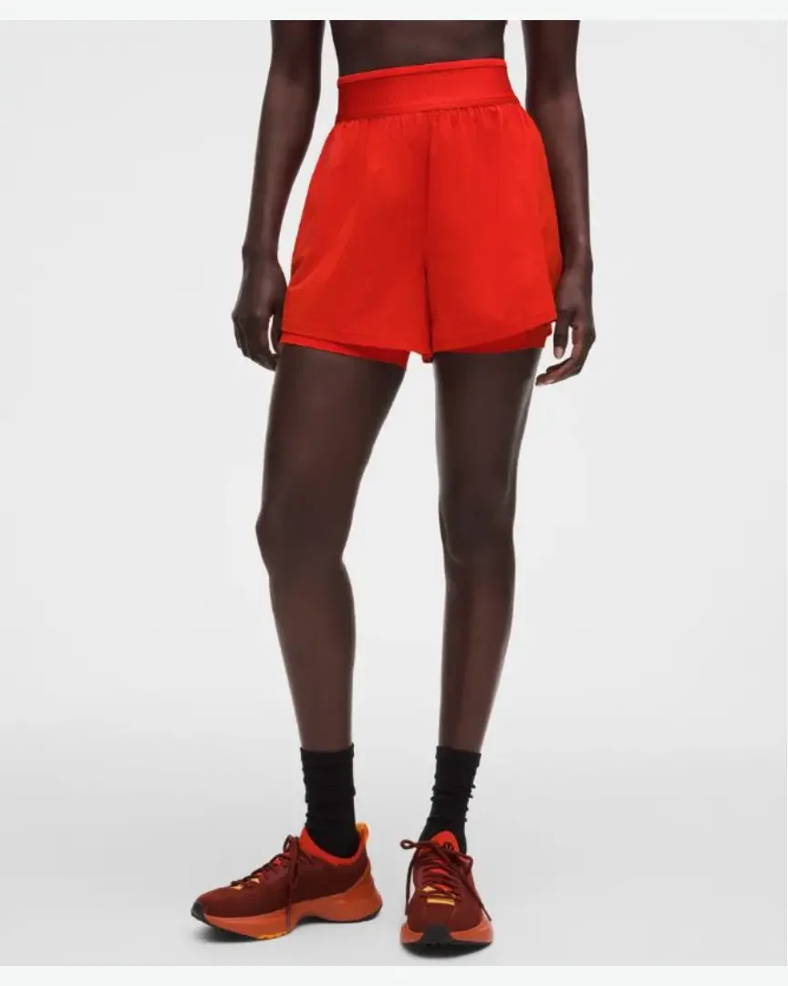 Lululemon short 2-en-1 license to train taille très haute Femme