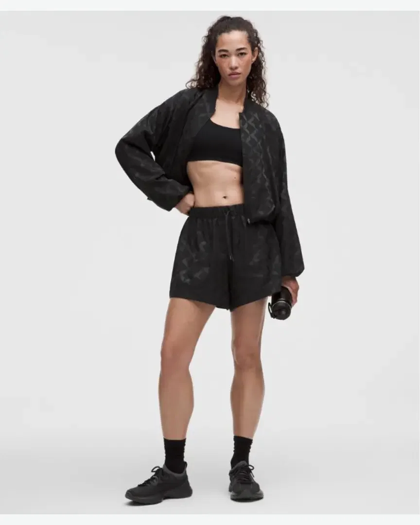 Lululemon Short De Survêtement Taille Haute En Satin Monogrammé 10 Cm W