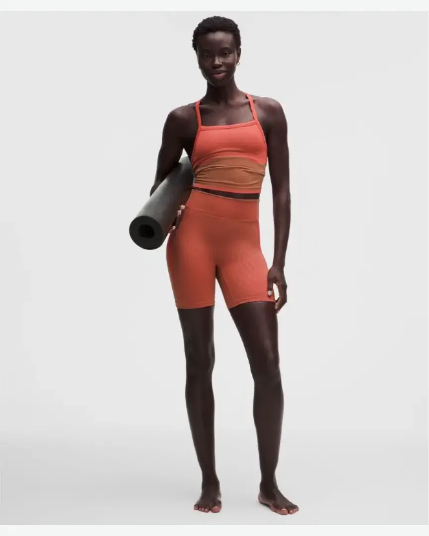 Lululemon short de yoga salutations taille haute 15 cm Femme