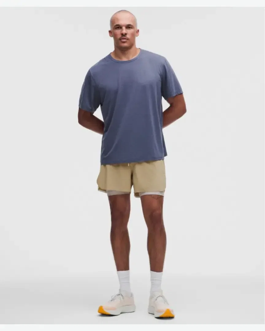Lululemon Short Doublé Fast And Free Nouveau Design 13 Cm M
