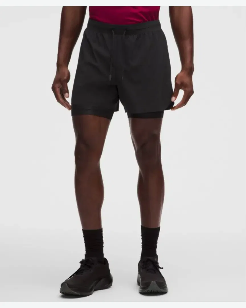 Lululemon Short Doublé Fast And Free Nouveau Design 13 Cm M