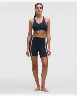 Lululemon short groove taille haute bandes rayées 15 cm Femme – 1/5