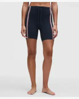 Lululemon short groove taille haute bandes rayées 15 cm Femme – 2/5