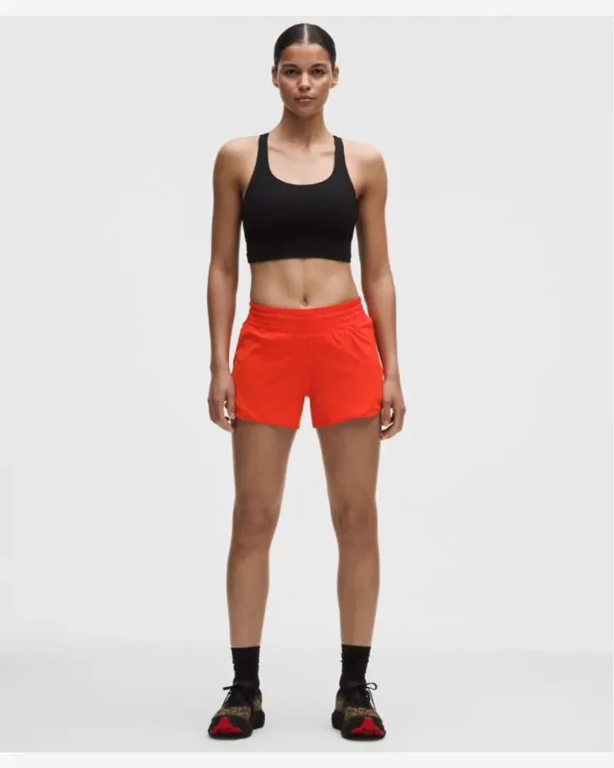Lululemon short hotty hot doublé taille haute 10 cm Femme