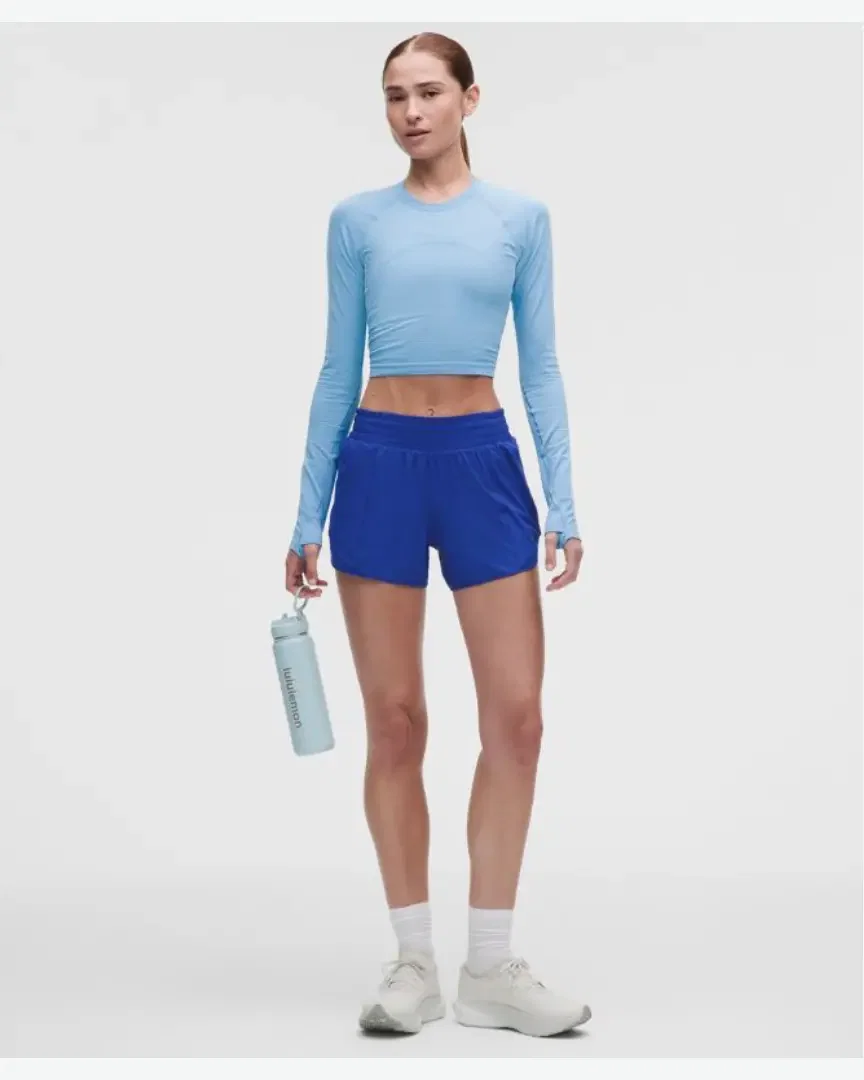 Lululemon short hotty hot doublé taille haute 10 cm Femme