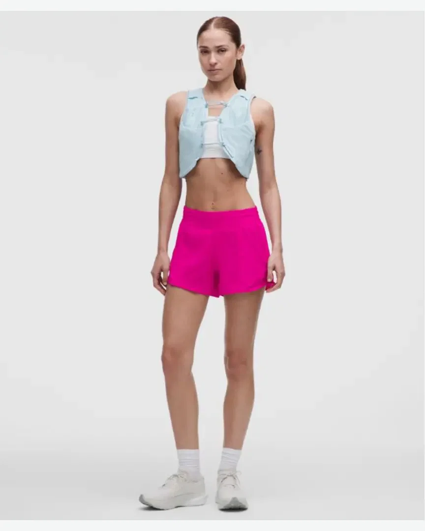 Lululemon short hotty hot doublé taille haute 10 cm Femme
