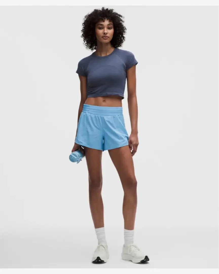 Lululemon short hotty hot doublé taille haute 10 cm Femme
