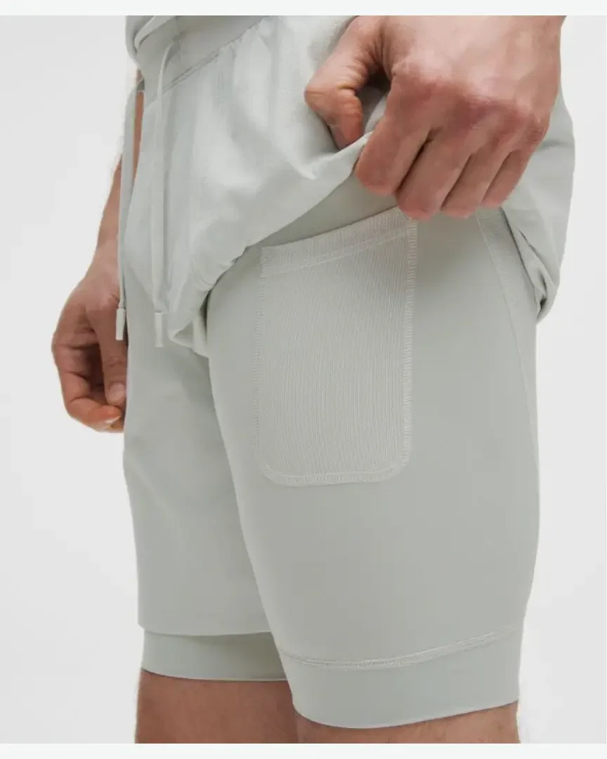 Lululemon short license to train doublé 18 cm Homme