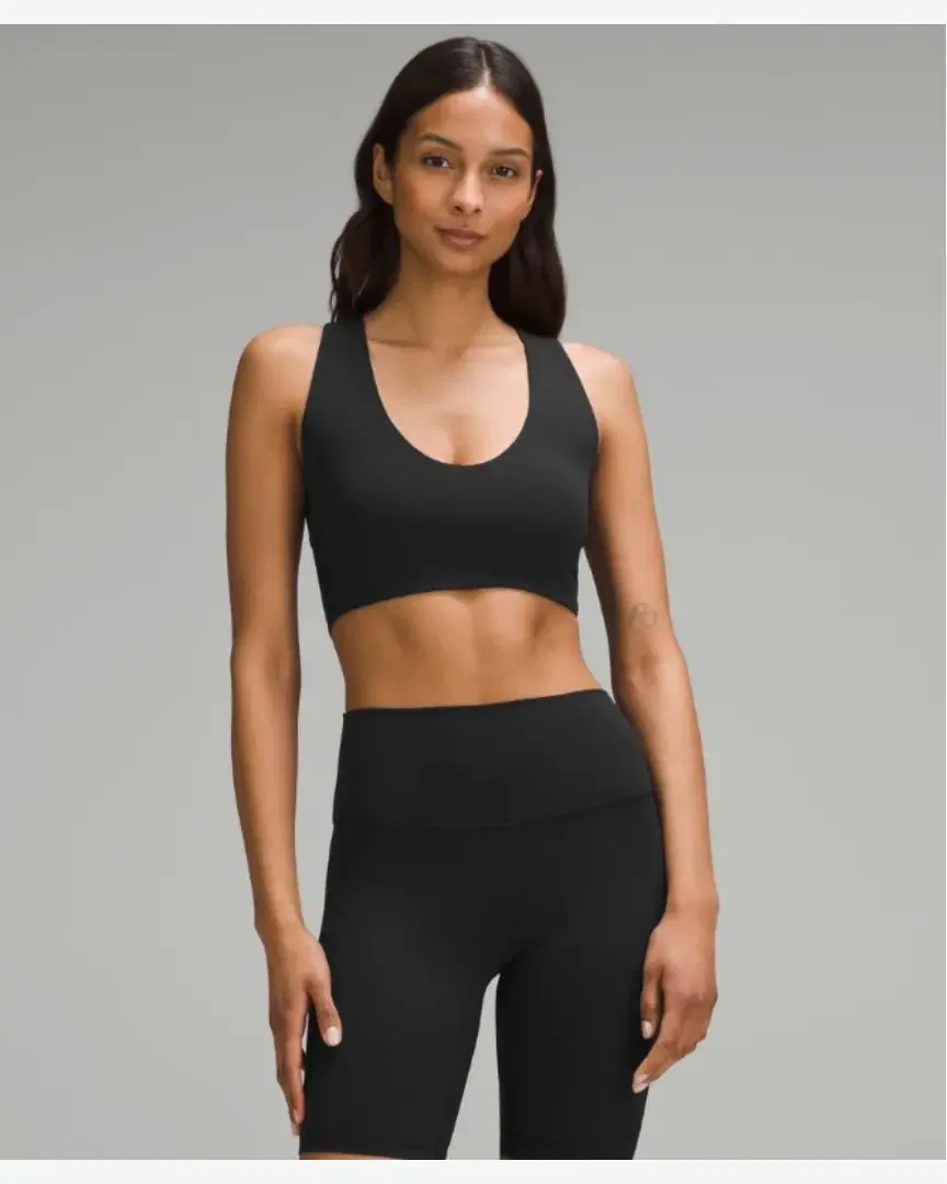 Lululemon soutien-gorge bend this à encolure dégagée carrée maintien léger, bonnets a-c Femme