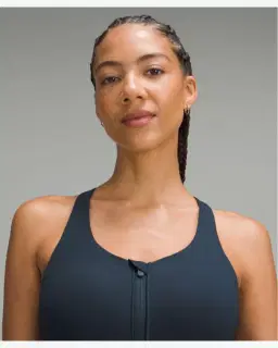Lululemon soutien-gorge energy zippé à l'avant maintien maximal, bonnets b-g Femme – 4/5