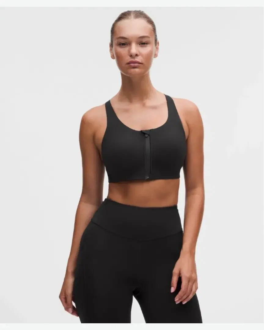 Lululemon Soutien-Gorge Energy Zippé À L'avant Maintien Maximal, Bonnets B-G W