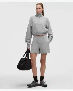 Lululemon sweat scuba court à col montant demi-zippé gaufré Femme – 2/5
