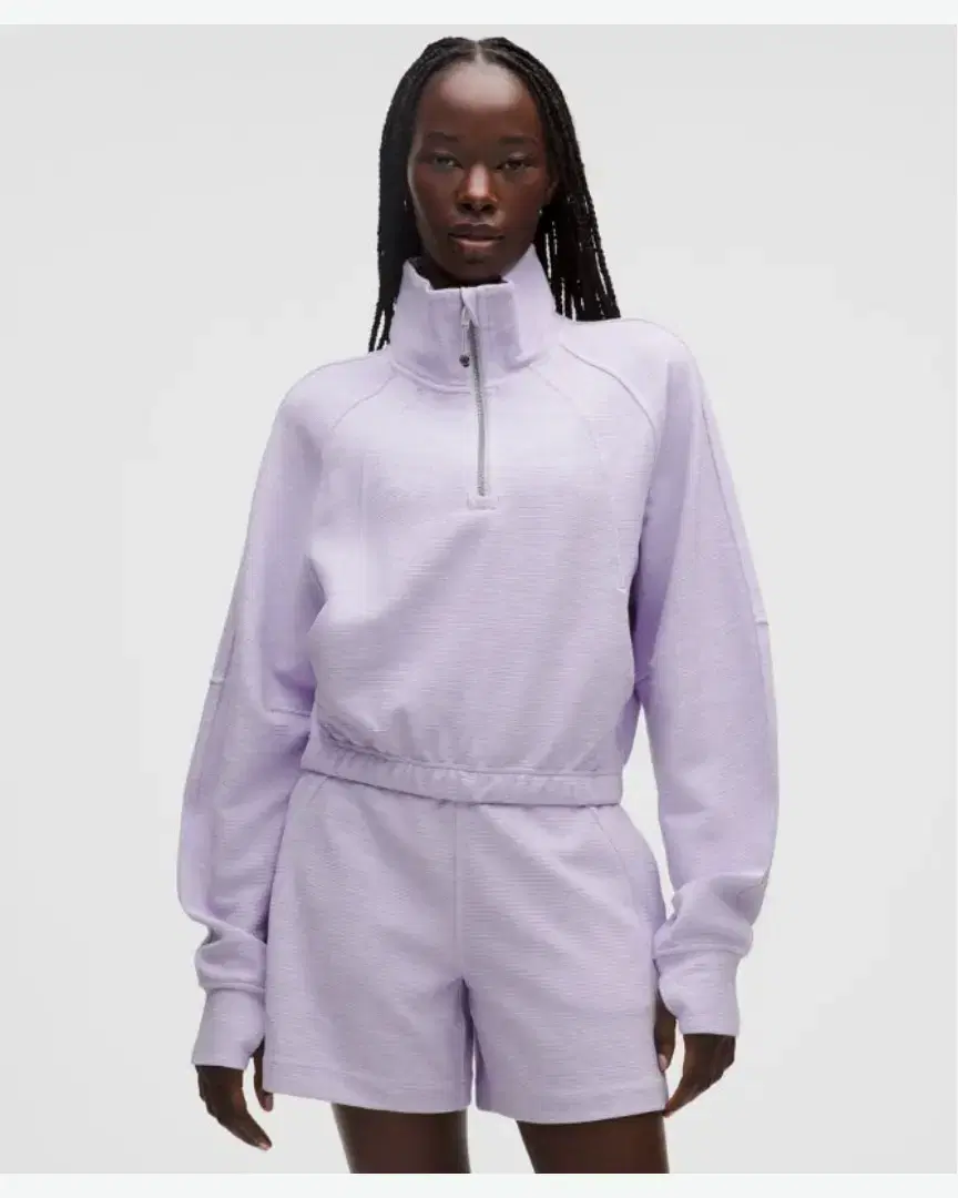 Lululemon Sweat Scuba Court À Col Montant Demi-Zippé Gaufré W - Women (4) au meilleur prix !