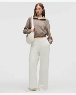 Lululemon sweat scuba court à col montant demi-zippé gaufré Femme – 2/5