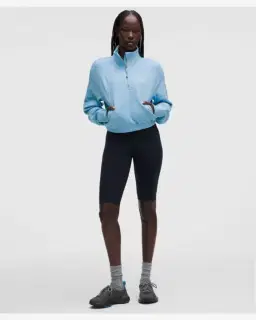 Lululemon sweat scuba court à col montant demi-zippé gaufré Femme – 2/5
