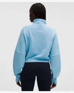 Lululemon sweat scuba court à col montant demi-zippé gaufré Femme – 3/5