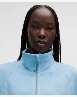 Lululemon sweat scuba court à col montant demi-zippé gaufré Femme – 4/5