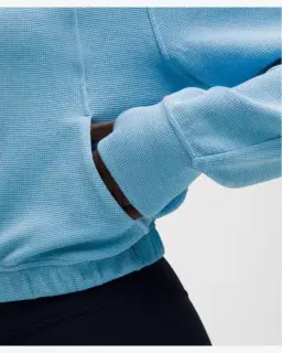 Lululemon sweat scuba court à col montant demi-zippé gaufré Femme – 5/5