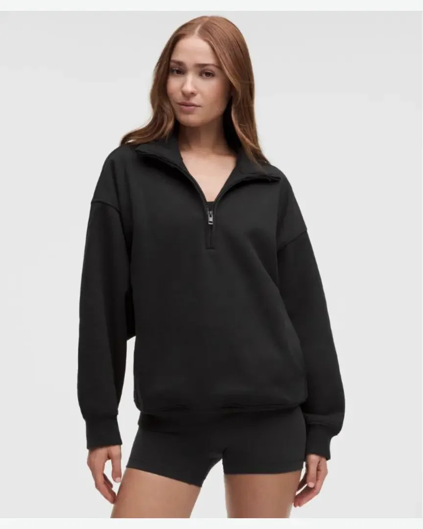 Lululemon Sweat Steady State Oversize Demi-Zippé À Col Montant En Superloft W