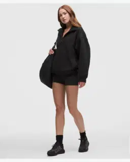 Lululemon sweat steady state oversize demi-zippé à col montant en superloft Femme – 2/5