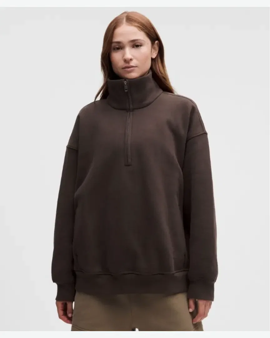 Lululemon Sweat Steady State Oversize Demi-Zippé À Col Montant En Superloft W