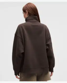 Lululemon sweat steady state oversize demi-zippé à col montant en superloft Femme – 3/5