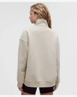 Lululemon sweat steady state oversize demi-zippé à col montant en superloft Femme – 3/5