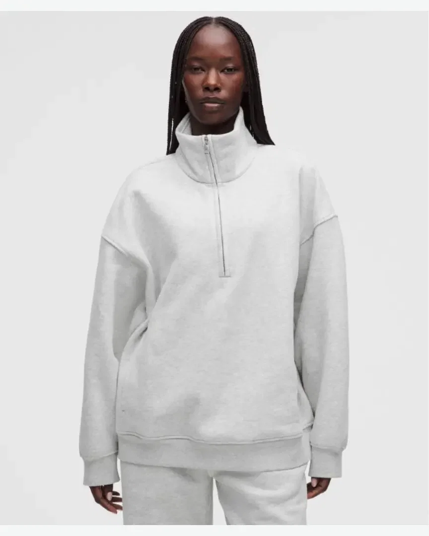 Lululemon Sweat Steady State Oversize Demi-Zippé À Col Montant En Superloft W