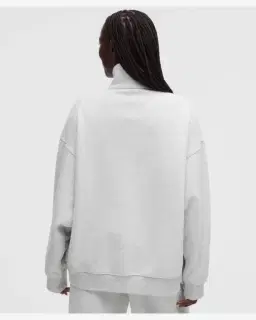 Lululemon sweat steady state oversize demi-zippé à col montant en superloft Femme – 3/5