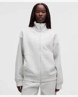 Lululemon sweat zippé oversize en smooth spacer Femme – 1/5