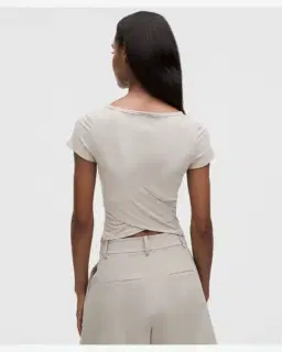 Lululemon t-shirt hold tight micro-côtelé à dos croisé Femme – 3/5