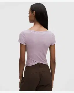Lululemon t-shirt hold tight micro-côtelé à dos croisé Femme – 3/5