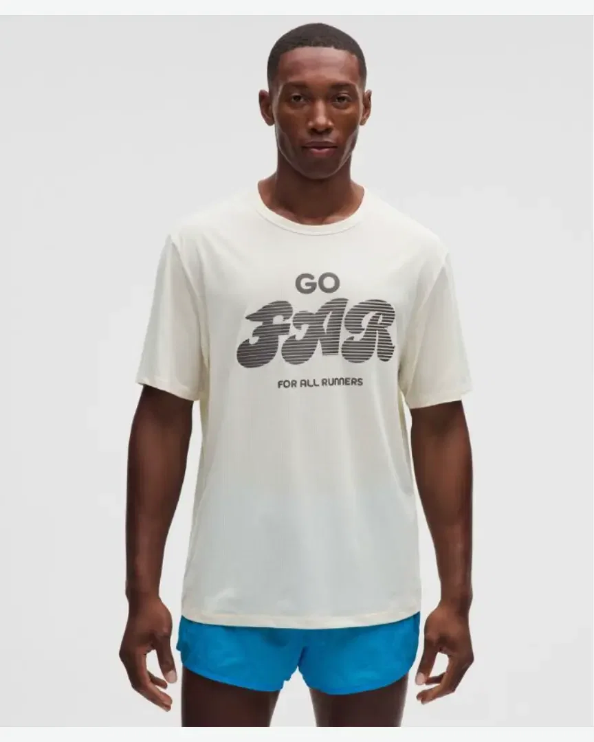 Lululemon t-shirt mile maker en mesh run graphic Homme