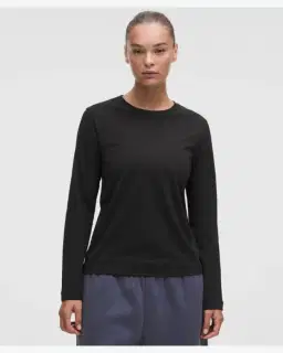 Lululemon t-shirt the classic à manches longues en jersey Femme – 1/5