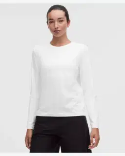 Lululemon t-shirt the classic à manches longues en jersey Femme – 1/5