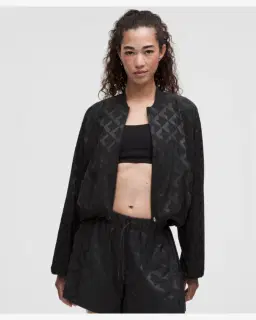 Lululemon veste de survêtement en satin monogrammé Femme – 1/5