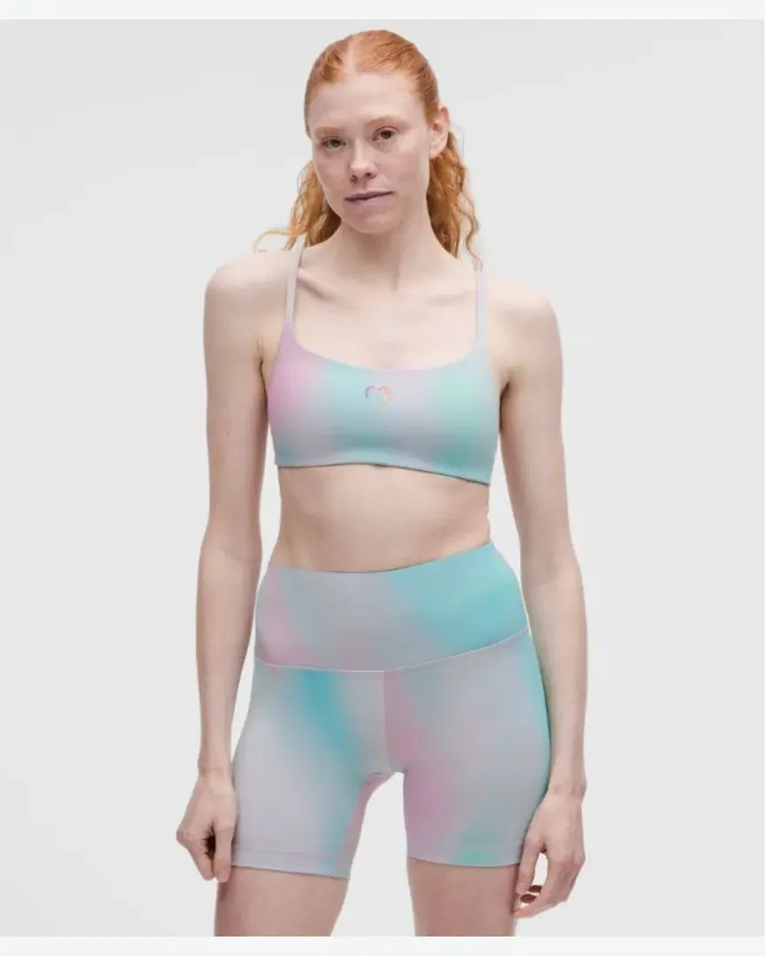Lululemon wunder train strappy racer bra, light support, a/b cup pride Femme