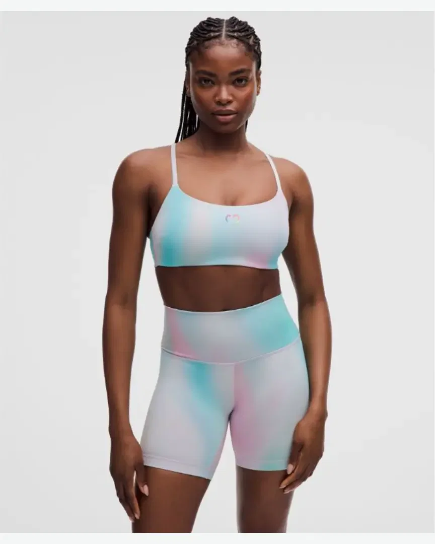 Lululemon wunder train strappy racer bra, light support, c/d cup pride Femme