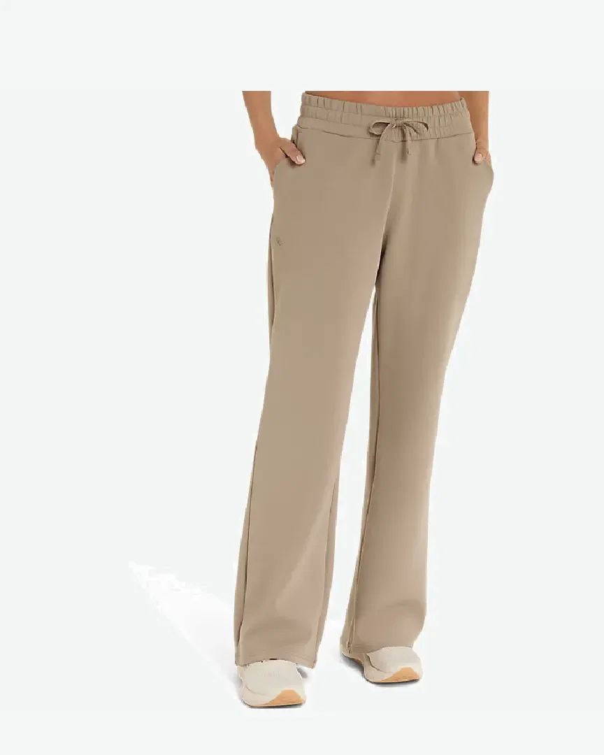 Nagino Refined Texture Sweat Flare Pant W