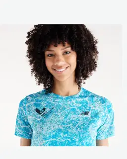 New Balance Valencia Marathon Printed Athletics T-Shirt, Poly Knit, Taille S Femme – 3/6