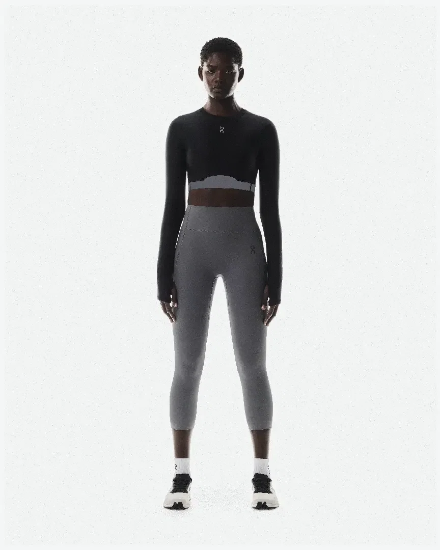 On Running Train Long Sleeve Crop W