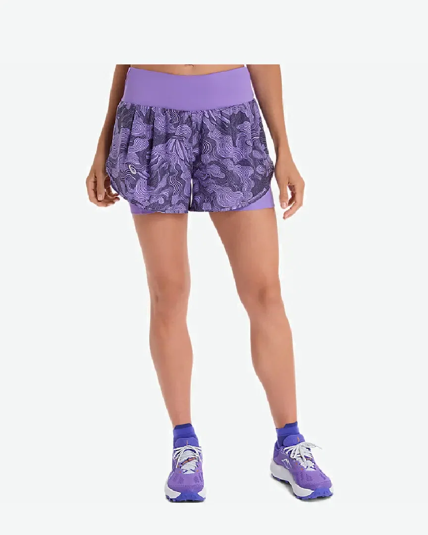 road all over print 2-n-1 3 5in short Femme