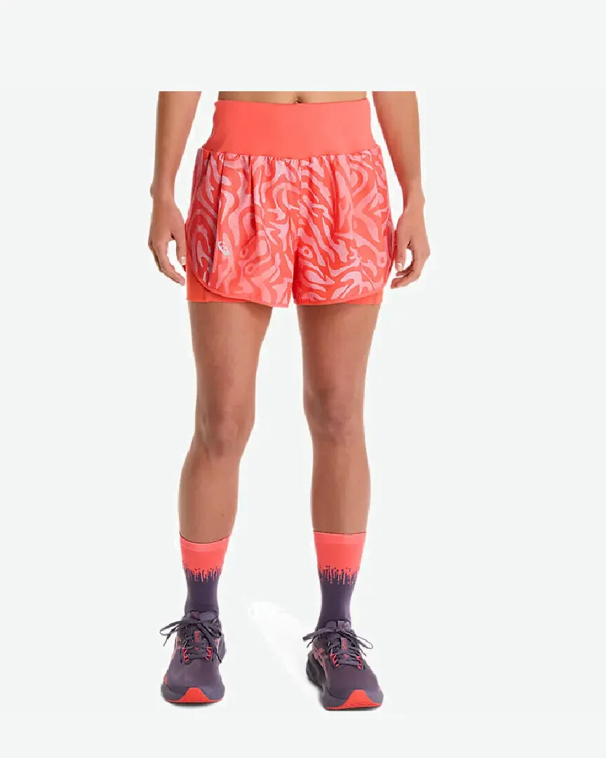 road all over print 2-n-1 3 5in short Femme