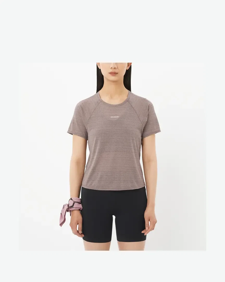 Salomon Shakeout Air Crop SS Tee Femme