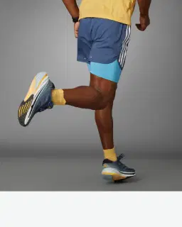 short adidas 2-en-1 own the run 3 bandes Homme – 2/4