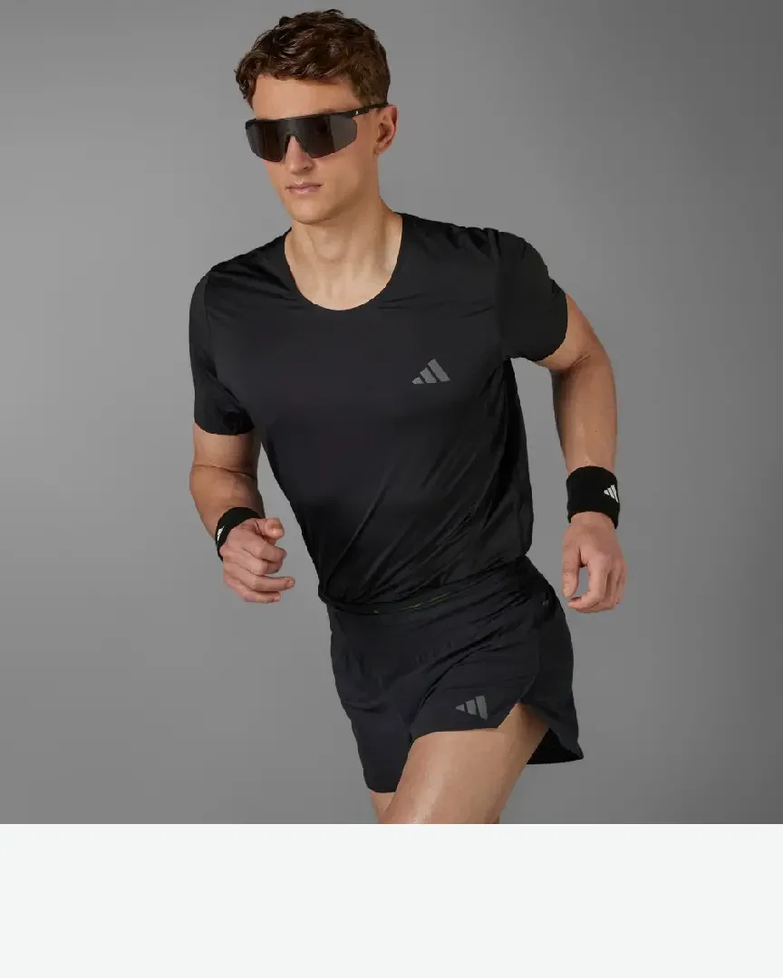 short adidas de running fendu adizero Homme