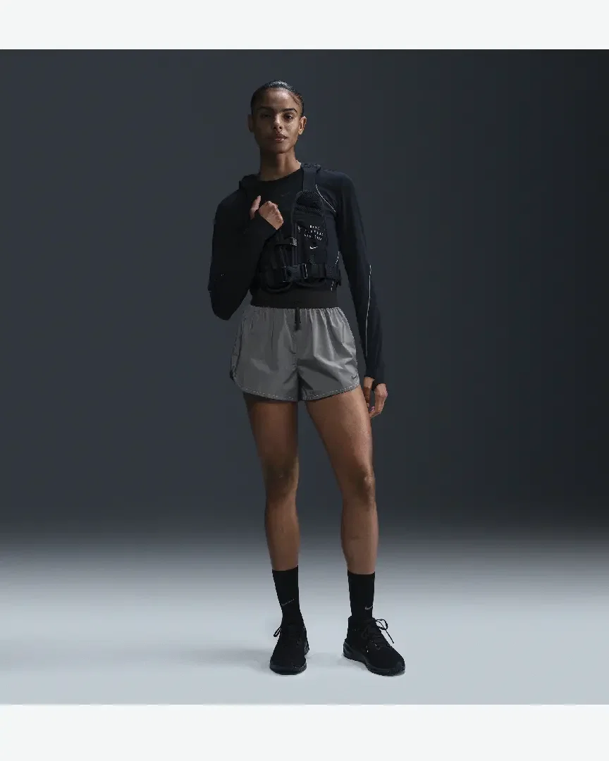 Short aux motifs réfléchissants Nike running Division non doublé 8 cm Femme