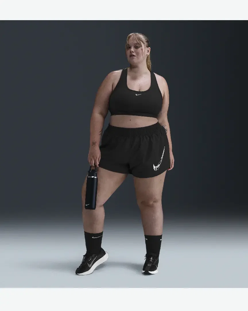 Short Dri-FIT à motif et taille mi-haute avec sous-short intégré Nike One Femme